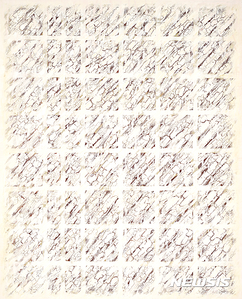 【서울=뉴시스】균열 80-320, 린넨 위에 아크릴릭 혼합재료, 162x130cm, 1980