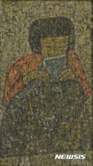【서울=뉴시스】박수근, 독서하는 소녀, 1955년, 캔버스에 유채, 22 x 14 cm, 개인소장 