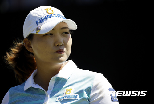 Mirim Lee, of South Korea, waits at the first tee during the final round of the Kia Classic LPGA golf tournament Sunday, March 26, 2017, in Carlsbad, Calif. (AP Photo/Gregory Bull)
