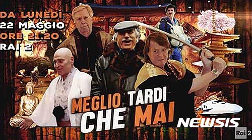 【서울=뉴시스】이탈리아판 '꽃보다 할배' Meglio Tardi che Mai(더 늦기 전에) 방송 화면 