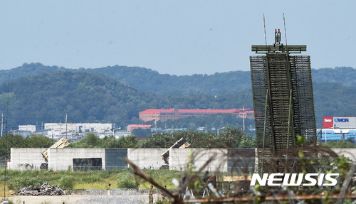 【서울=뉴시스】 오산공군기지에 ㅂ치된 장거리 대공 감시 레이더(AN/TPS-59) 모습. (뉴시스DB)