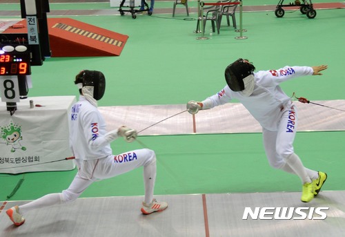 권영준·이라진 국가대표 기량 과시…펜싱종별대회 우승