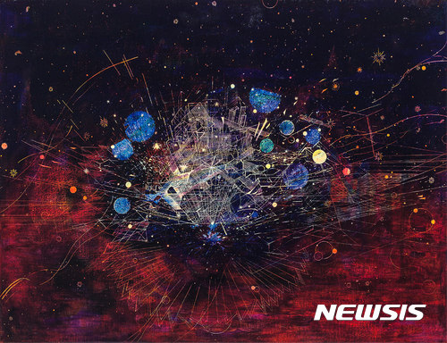 【서울=뉴시스】은유영, Universe(宇宙), 2017, Mixed media on canvas, 40.9x53㎝