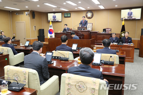 【거창=뉴시스】정경규 기자 = 경남 거창군의회 본회의장 모습.2018.01.15.(사진=거창군 제공) photo@newsis.com