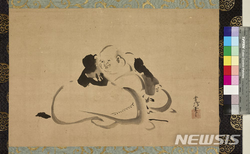 【서울=뉴시스】가노 쓰네노부(1636-1713) '포대화상도' 17세기