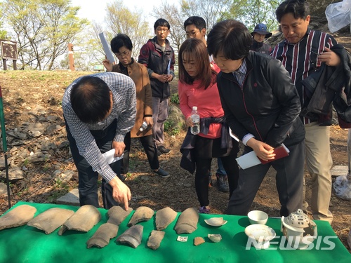 용인시 석성산 봉수터 발굴 현장