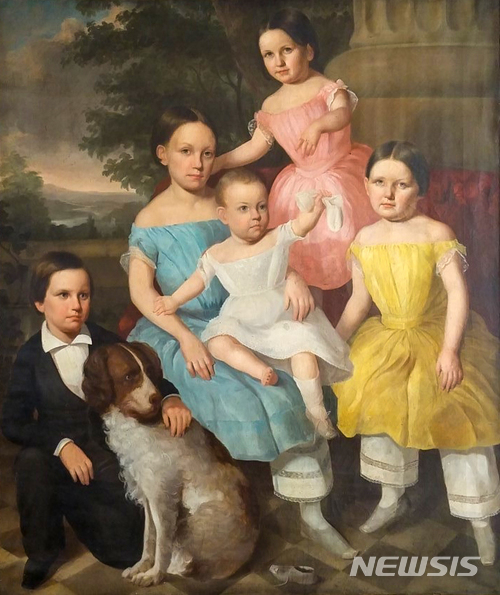 【서울=뉴시스】메리 토드(Mary Todd Lincoln)의 일리노이주 어린 시절을 그린  가족초상화