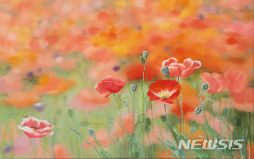【서울=뉴시스】 Natural Image (Poppy garden)  53x33.4 cm Oil on canvas 2018