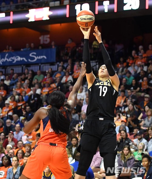 WNBA 박지수 2득점…라스베이거스 'PO 진출 희망'