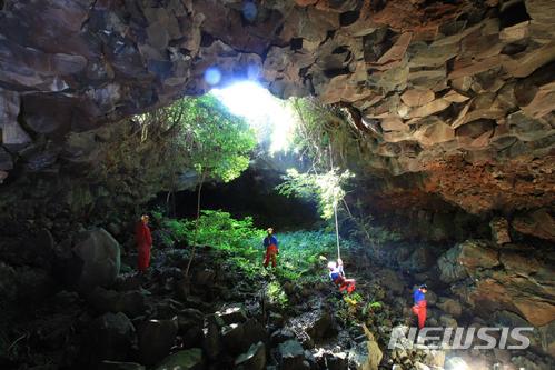 【제주=뉴시스】 세계자연유산인 거문오름용암동굴계 대림굴.