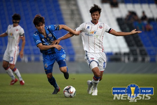 [FA컵]양평FC, 상주 잡고 16강행…K3리그팀 최초 1부리그에 승리