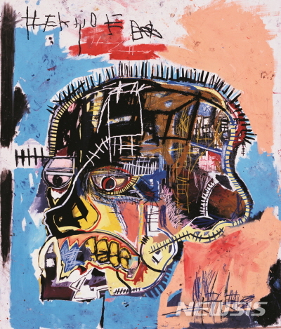 【서울=뉴시스】 장-미셸 바스키아'무제 (Untitled)',1981Acrylic and oilstick on canvas, 205.7 x 175.9 cm, The Eli and Edythe L. Broad Collection© Estate of Jean-Michel Basquiat. Licensed by Artestar, New York.Picture: Courtesy of Douglas M. Parker Studio,Los Angeles사진제공: 루이 비통 재단 미술관 Fondation Louis Vuitton