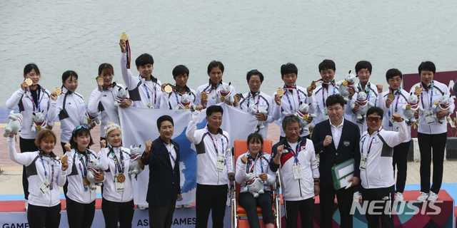 카누 용선 단일팀, 500m 금메달