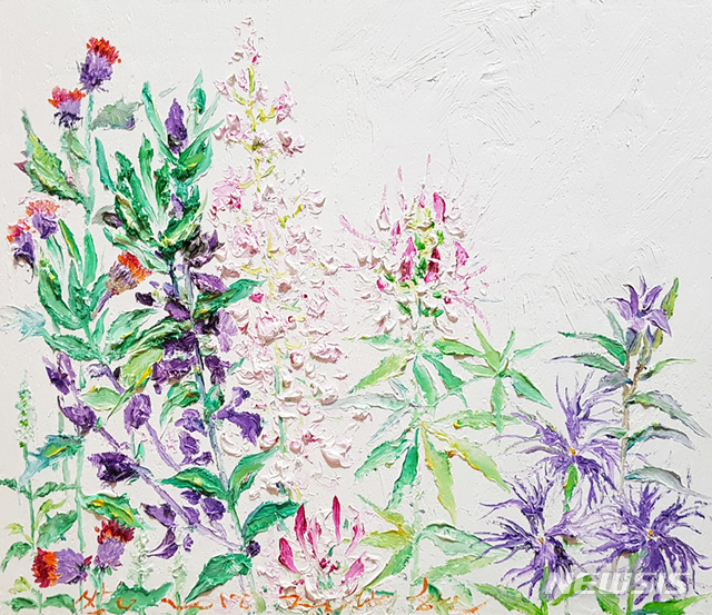 【서울=뉴시스】 전병현 Blossom, 45,5 x 52,5cm, Oil on canvas, 2018(2)