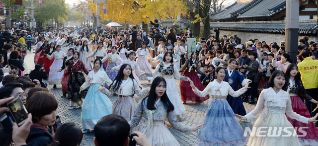 【전주=뉴시스】김얼 기자= 전주한옥마을 모습. (뉴시스 DB)