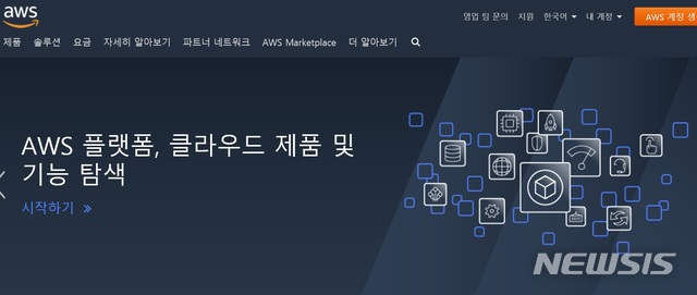 【서울=뉴시스】아마존웹서비스 한국 공식 홈페이지.