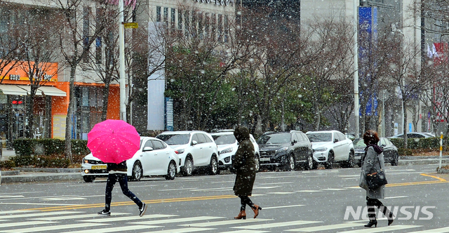 전북, 1~3㎝ 눈…한낮 1~3도 "찬바람 강해 춥겠다"