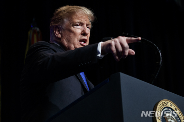 President Donald Trump speaks about American missile defense doctrine, Thursday, Jan. 17, 2019, at the Pentagon. (AP Photo/ Evan Vucci)