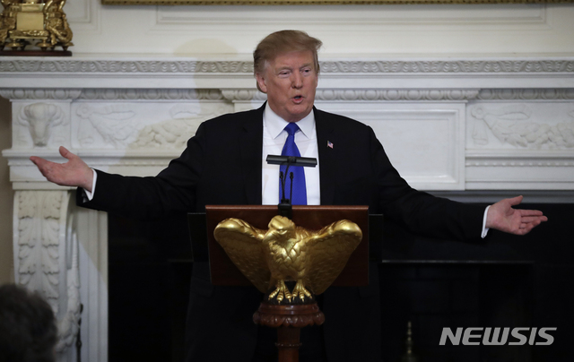 President Donald Trump participates in the 2019 White House Business Session with Our Nation&#039;s Governors at the White House in Washington, Monday, Feb. 25, 2019. (AP Photo/Carolyn Kaster)