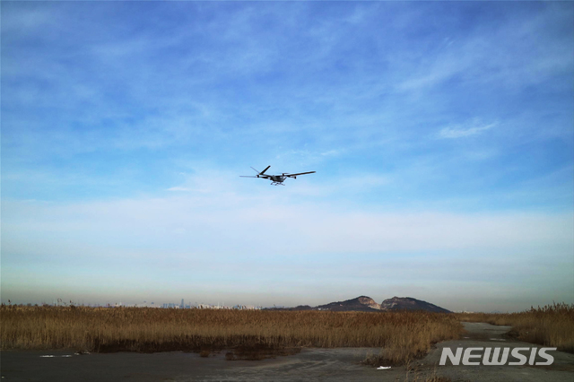 【서울=뉴시스】 2시간 이상 고속비행 가능한 '하이브리드 VTOL 드론'