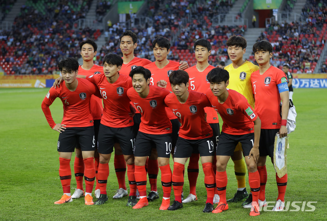 【티히(폴란드)=AP/뉴시스】 한국 U-20 축구 대표팀