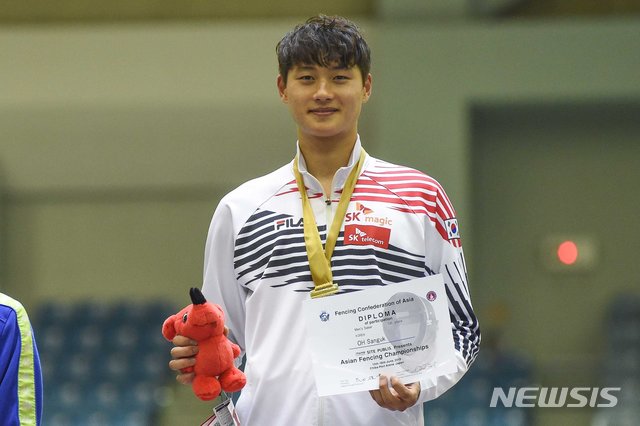 오상욱이 14일 일본 도쿄에서 열린 2019 아시아펜싱선수권대회에서 우승했다. (사진=대한펜싱협회 제공)