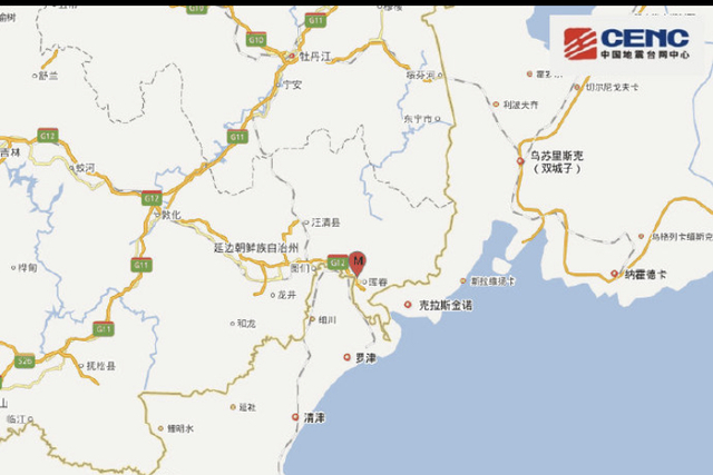 중국 지진대망 "북중 접경지에서 규모 1.3 지진 발생…폭발의심"