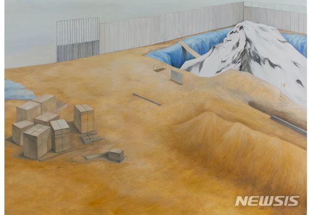 【서울=뉴시스】김라연, 어느 산을 기억하다, 2019, oil on canvas, 130x176.5 cm 