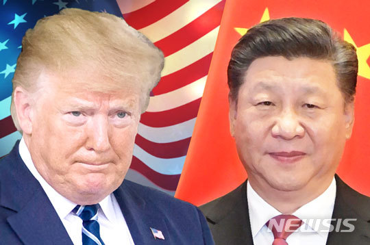 【서울=뉴시스】도널드 트럼프 미국 대통령(사진 왼쪽)과 시진핑 중국 국가주석. 2019.08.26