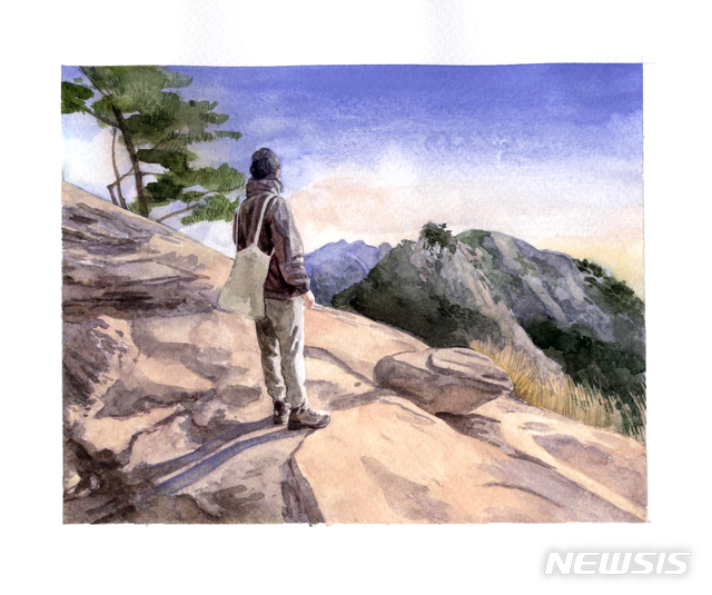 【서울=뉴시스】갤러리 가이야, Klara Petra Szabo_ Seoul  On the mountain(South Korea)_30x21cm_Watercolor on paper_2014