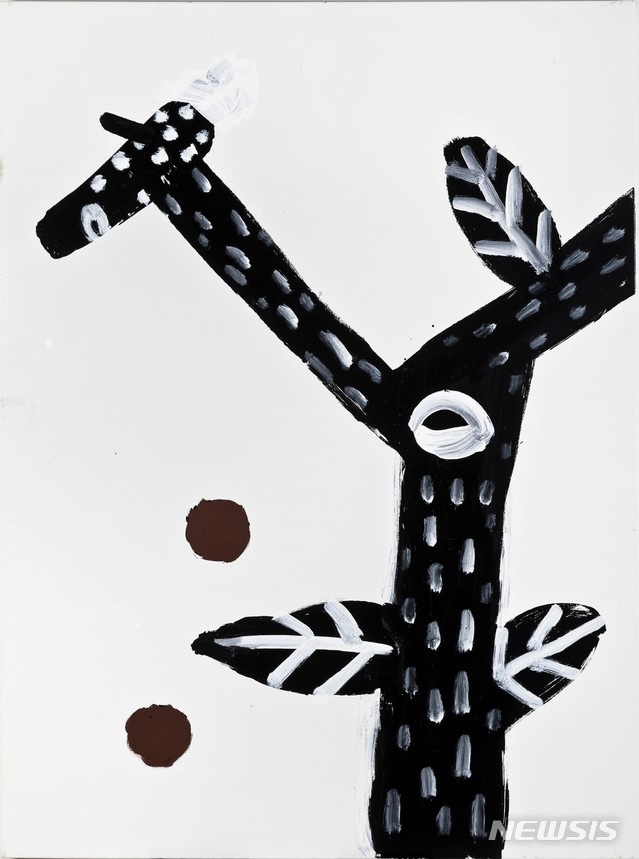 【서울=뉴시스】노은님, 나무가 된 사슴, 2019, Acrylic on canvas, 130.2 x 97.2cm