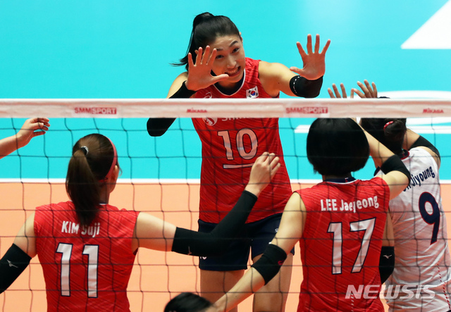 한국 여자배구, 월드컵서 중국에 완패