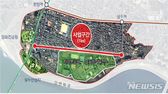 【서울=뉴시스】당인리 역사문화거리 위치도. 2019.09.11. (사진=마포구 제공)