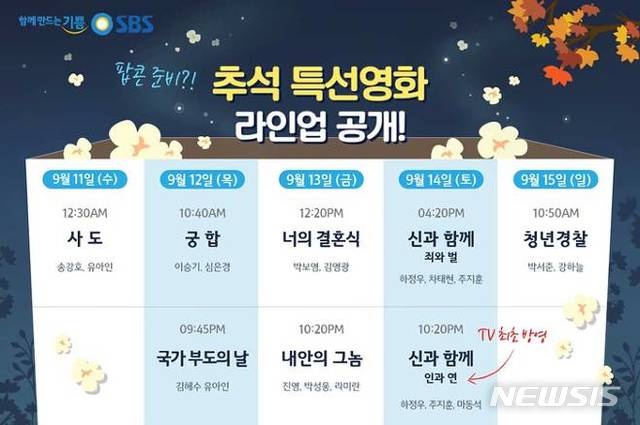 추석연휴 방송 특선영화 완벽 해부···'공작'부터 '사도'까지
