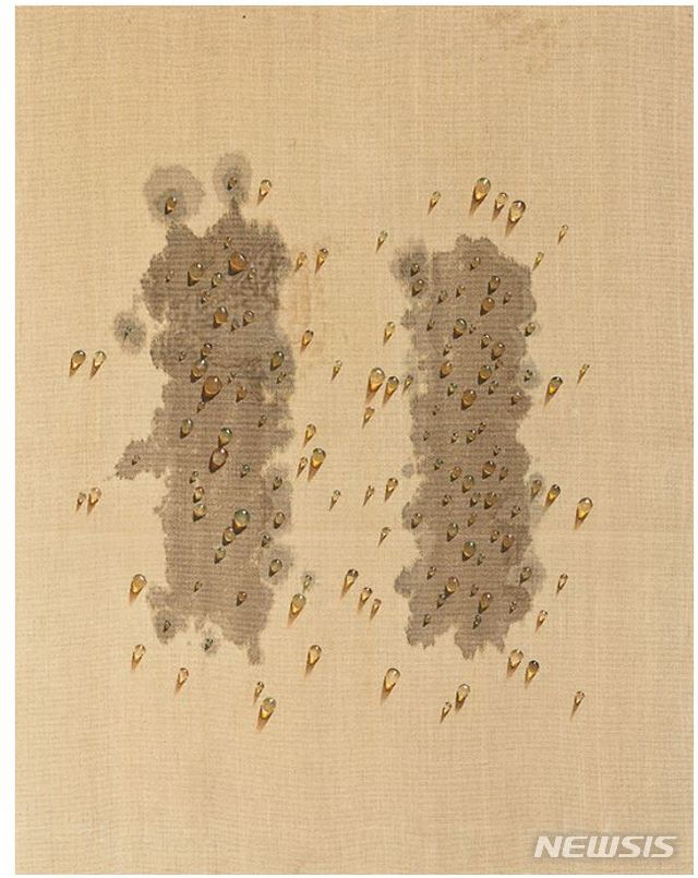 【서울=뉴시스】오는 5일 오후 4시 홍콩에서 여는 서울옥션 홍콩경매에 추정가 1억3000만~1억8000만원(HKD 850,000~1,200,000)에출품된 김창열의 'Water Drops'. oil on hemp cloth,92.0☓73.0cm,1980. 