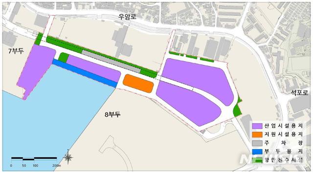  [부산=뉴시스] 허상천 기자 = 부산시와 부산항만공사(BPA)는 5일 부산 북항의 우암부두에서 전국 첫 해양산업클러스터 시범사업인 ‘부산항 우암부두 해양산업 클러스터 기반시설공사 착공식’과 함께 본격 개발에 착수한다.2019.12.05. (사진 = 부산시 제공) photo@newsis.com