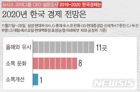 [20대그룹 CEO 신년 설문조사①]내년경제전망 '흐림'…허리띠 졸라매는 기업들