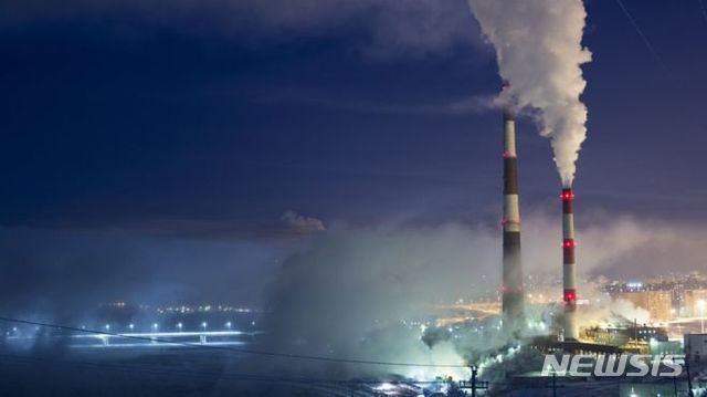 지구 온난화 일으키는 온실가스 이산화탄소 배출 <BBC 캡쳐>
