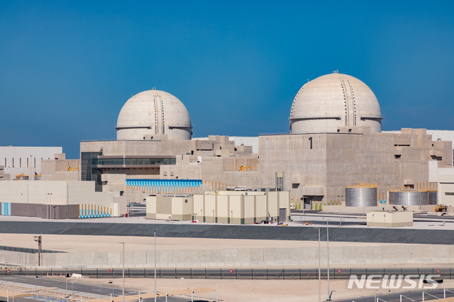 [서울=뉴시스]아랍에미리트 바라카 원자력발전소. (사진=한국전력 제공)