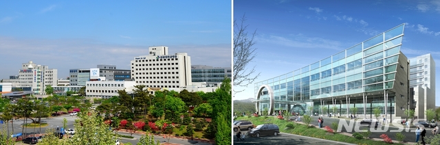 [전주=뉴시스] 전북대학교병원(왼쪽)과 원광대학교병원.