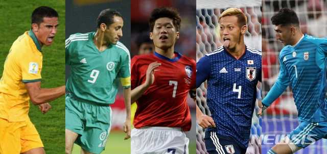 [서울=뉴시스] 박지성이 AFC 선정 아시아 월드컵 영웅 5인에 선정됐다. (캡처 = AFC 홈페이지)