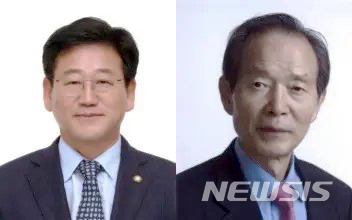 [김해=뉴시스] 김해을 김정호 후보(왼편), 장기표 후보.