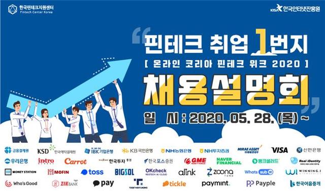 핀테크지원센터·인터넷진흥원, ‘온라인 핀테크 채용설명회’ 개최