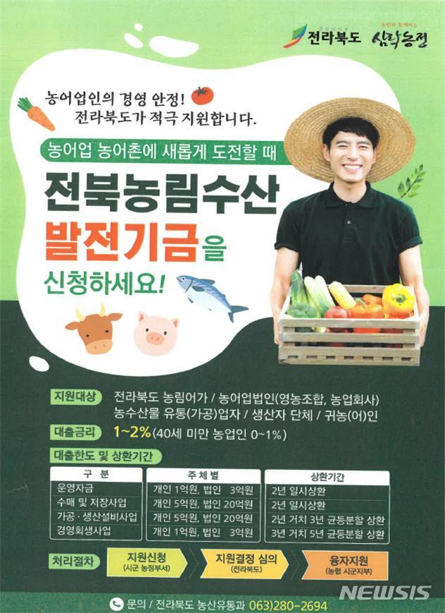 [전주=뉴시스] 전북농림수산 발전기금 포스터.