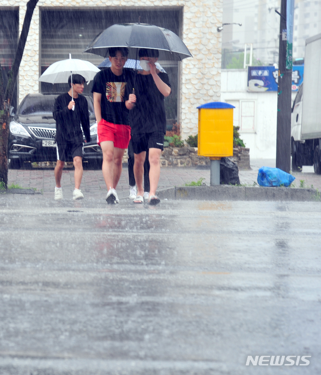 [광주=뉴시스] 장맛비 내리는 풍경. (사진=뉴시스DB)