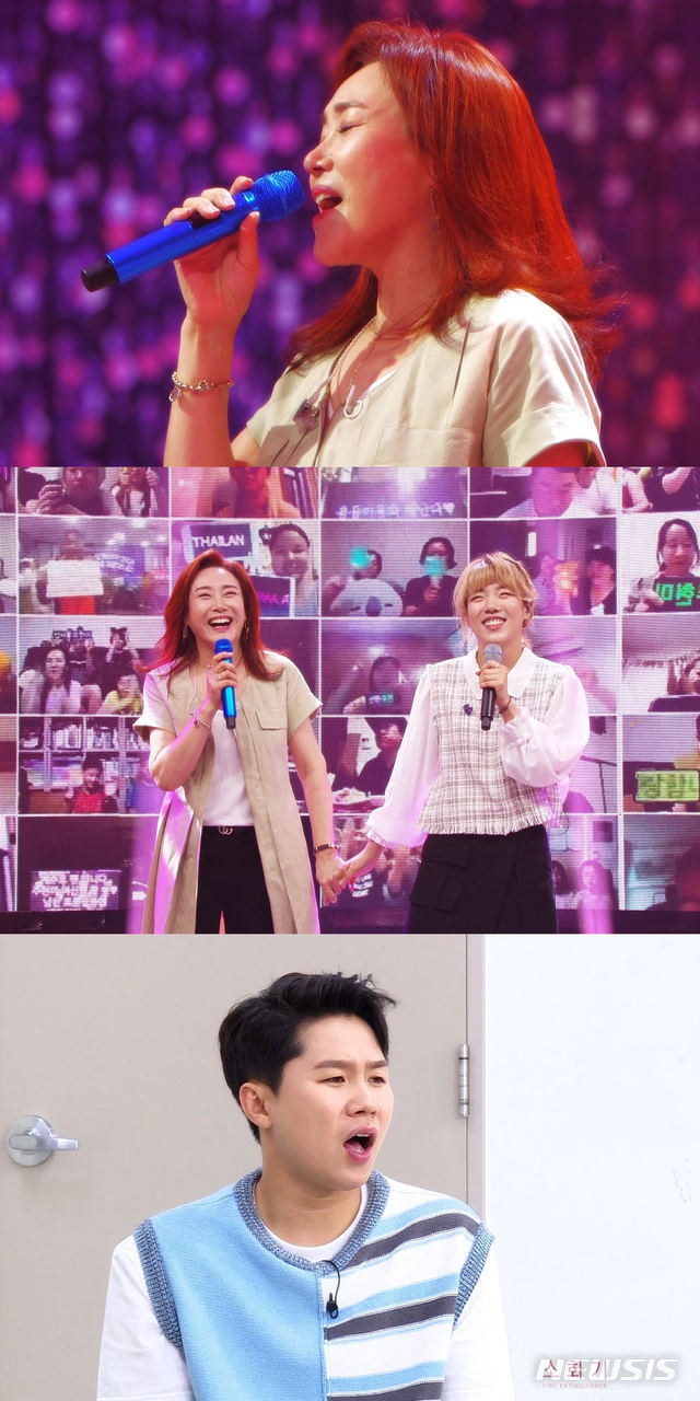 [서울=뉴시스]7월1일 방송되는 SBS 예능프로그램 '트롯신이 떴다'에서는 주현미가 막내딸과 함께 무대에 선다. (사진=SBS 제공) 