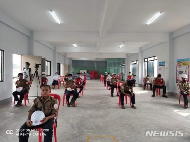 [서울=뉴시스] '황사를 막는 사람들'이 미얀마 양곤시에 지은 '우리희망직업학교' 내부 모습. 2020.07.02. (사진 = 황막사 제공) 
