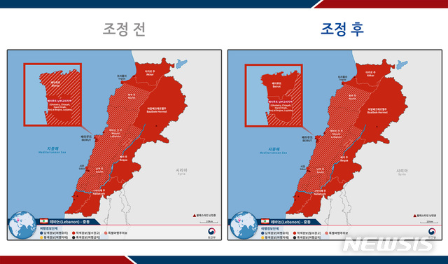 [서울=뉴시스] 외교부는 11일 레바논의 수도 베이루트에 대한 여행경보를 3단계로 상향 조정했다고 밝혔다. 2020.08.11. (사진=외교부 제공) photo@newsis.com