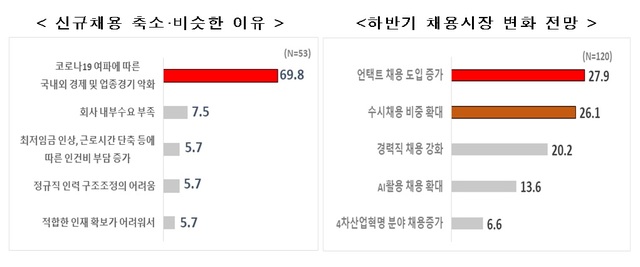 대기업 74.2% "하반기 신규채용 없거나 계획 미정"