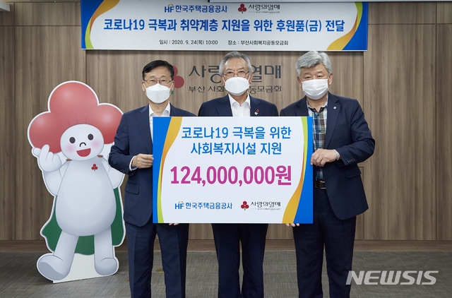 주택금융공사, 취약계층에 1억2400만원 후원금 기부 